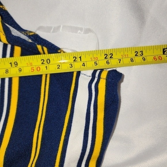 Rouge Sleeveless Blue Yellow and White V Neck Jumpsuit Plus Size 2xl NWOT - Picture 7 of 7